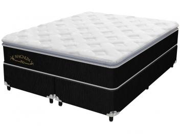 Cama Box Queen Size (Box + Colchão) Plumatex Molas – Ensacadas/Pocket 28cm de Altura Magnum