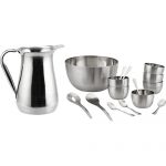 Conjunto de Jarra + Saladeira + Sobremesa Inox 16 peças - La Cuisine