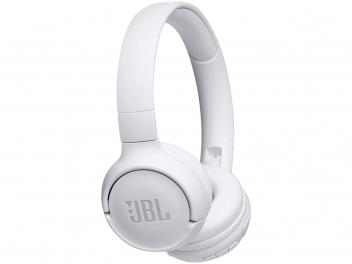 Fone de Ouvido Bluetooth JBL com Microfone Branco T500BT