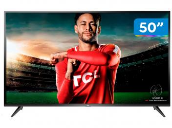 Smart TV 4K LED 50 TCL P65US Wi-Fi HDR 3 HDMI 2 USB