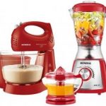 Kit Premium Inox Gourmet Red IV Mondial com Liquidificador Batedeira Espremedor 110V